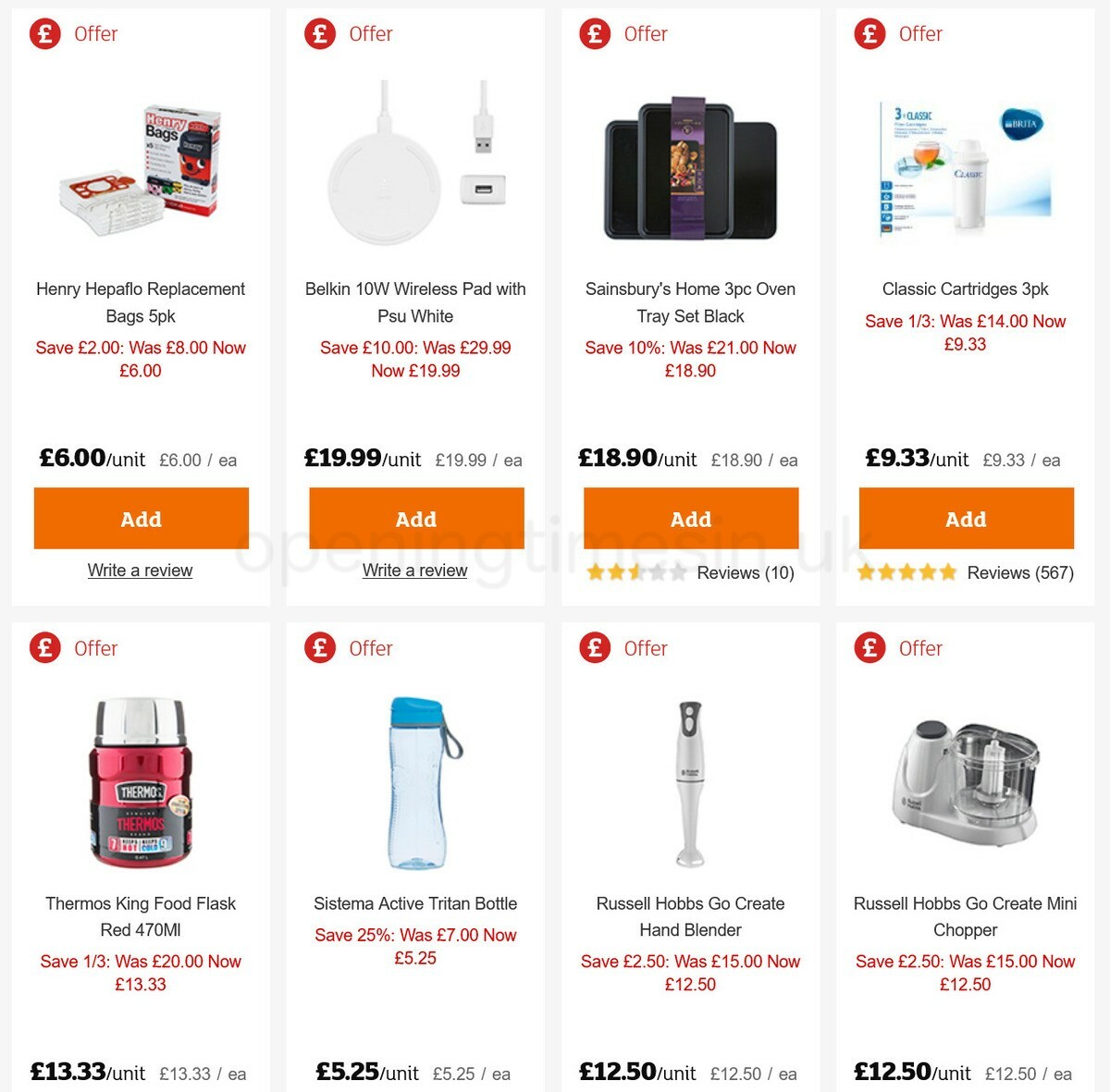 Sainsbury's Offers from 8 January