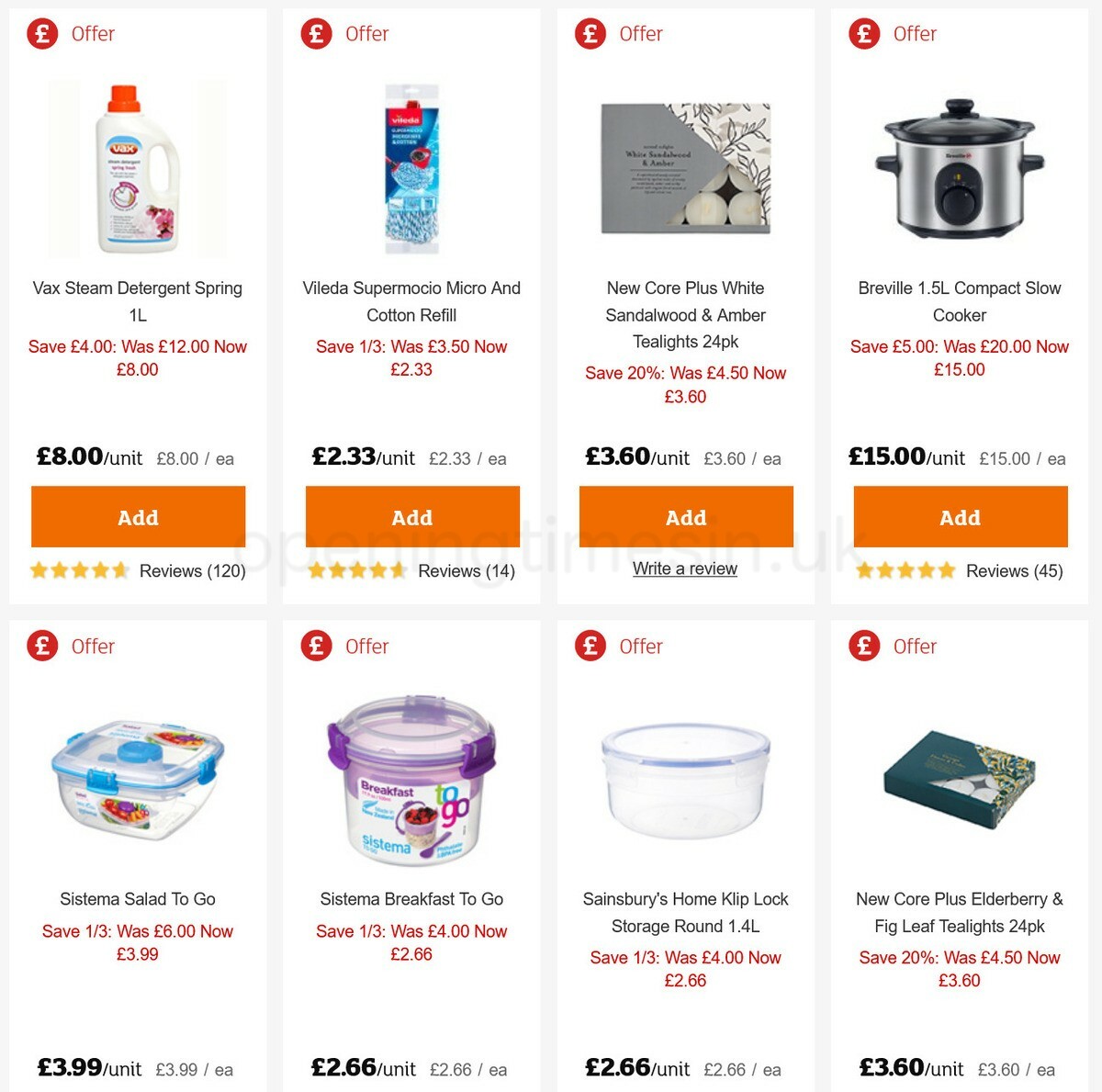 Sainsbury's Offers from 8 January