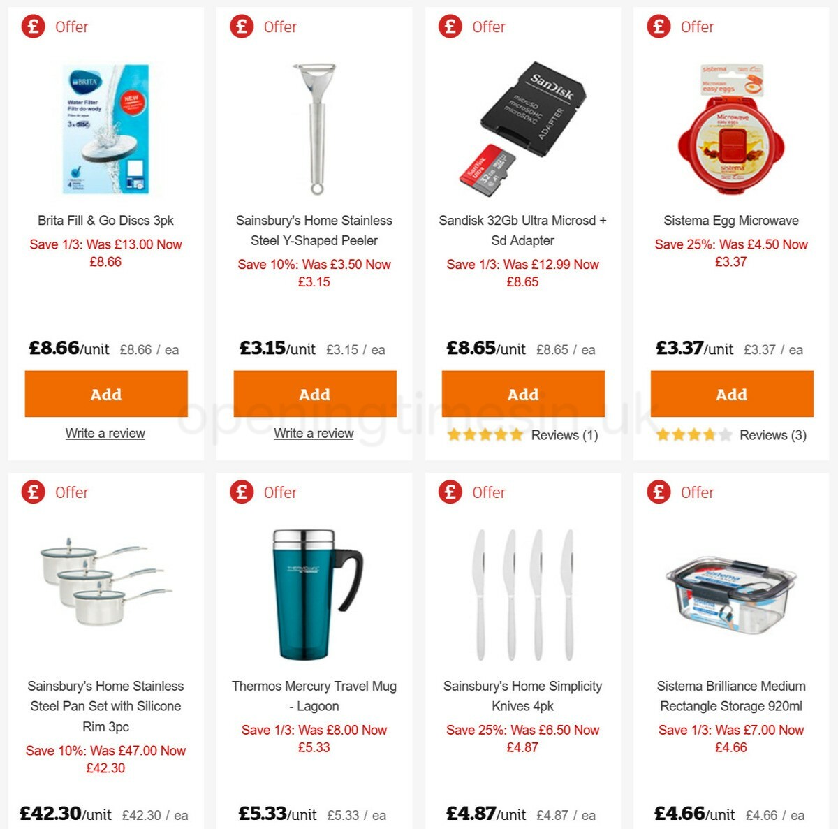 Sainsbury's Offers from 8 January