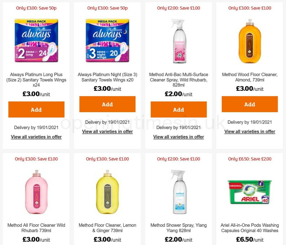 Sainsbury's Offers from 8 January