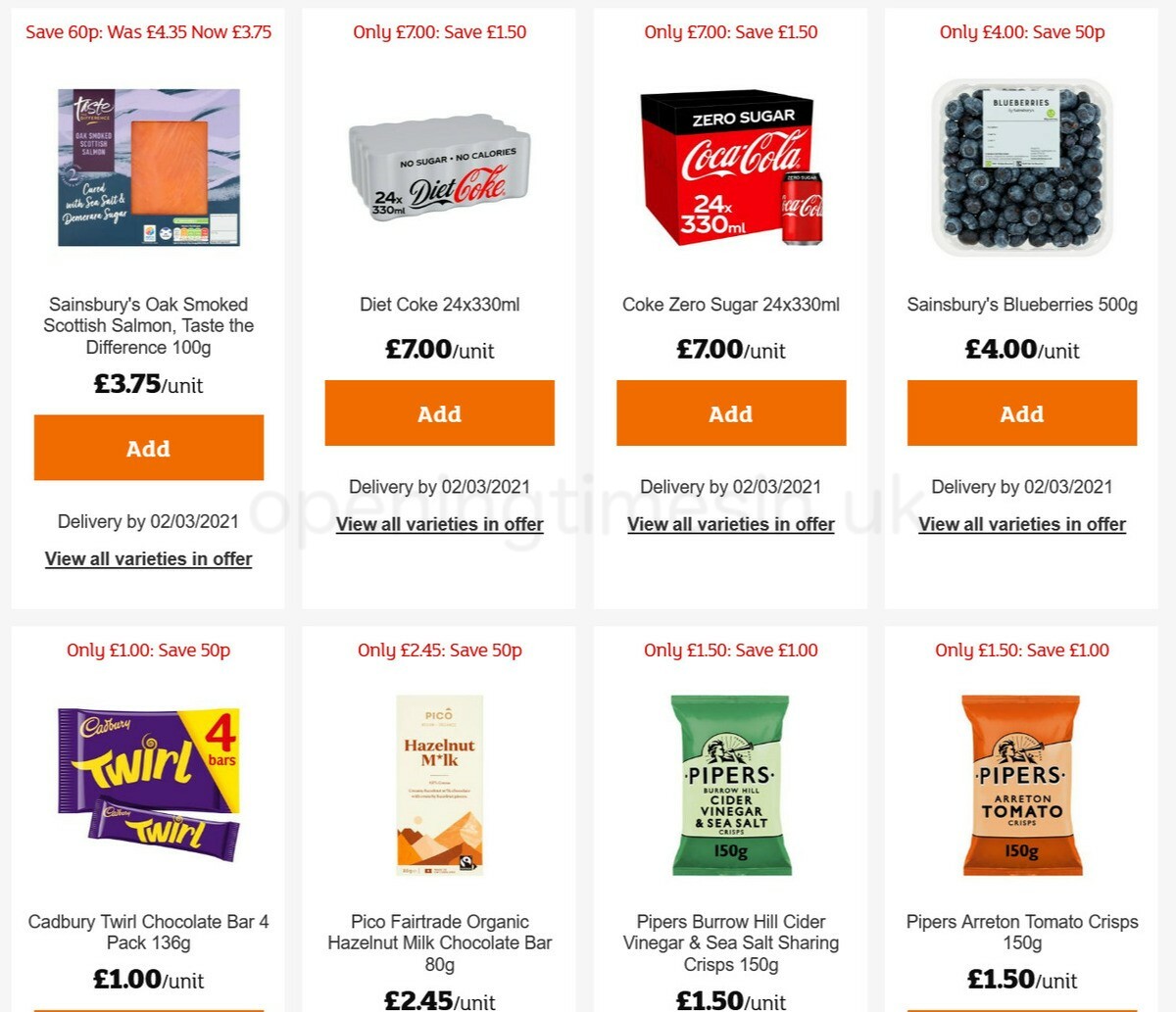 Sainsbury's Offers from 19 February