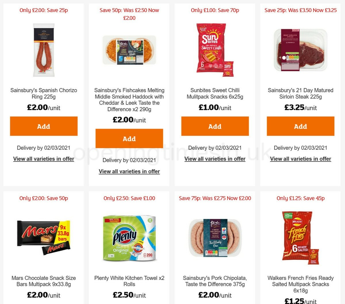 Sainsbury's Offers from 19 February