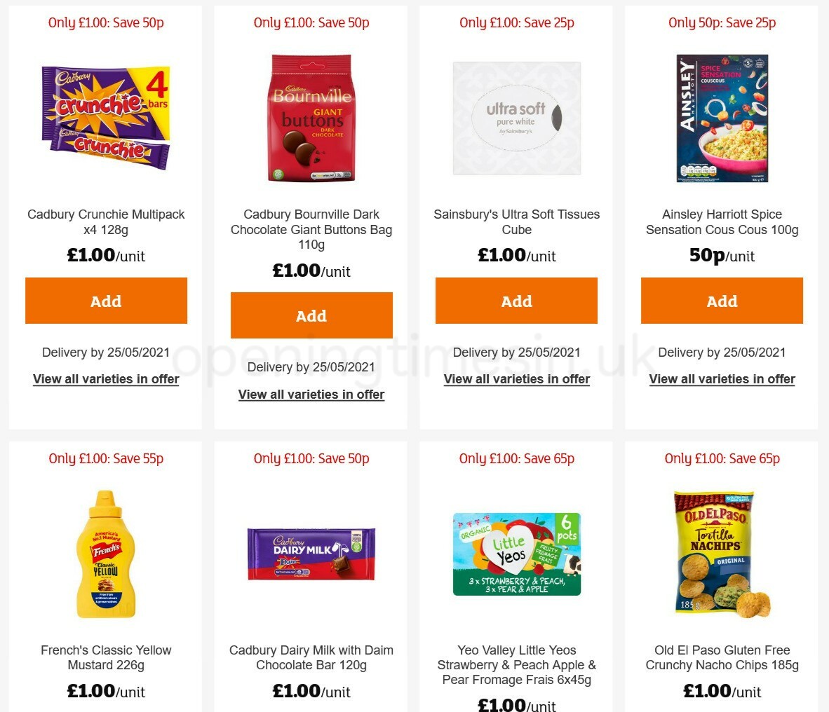 Sainsbury's Offers from 21 May