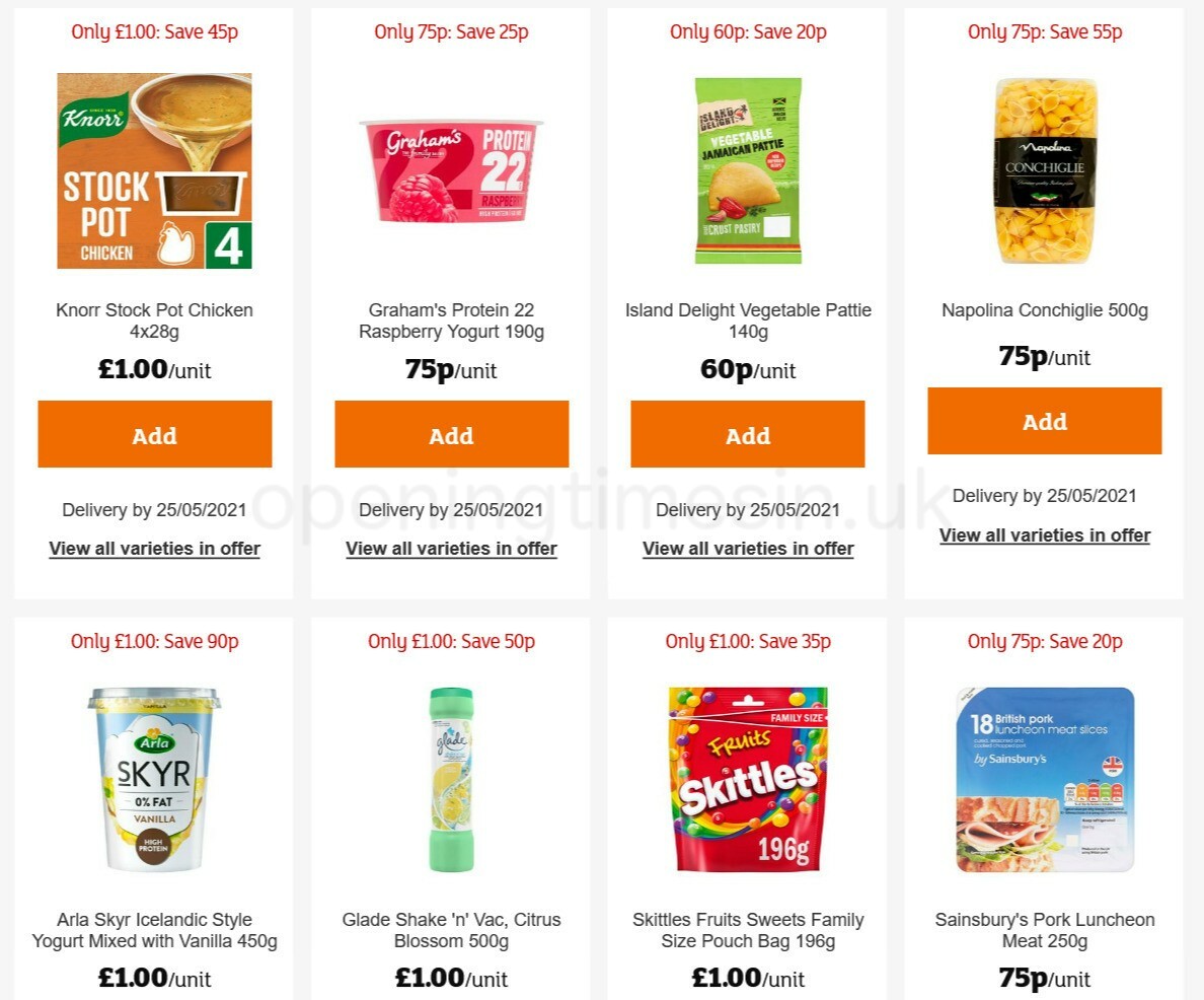 Sainsbury's Offers from 21 May