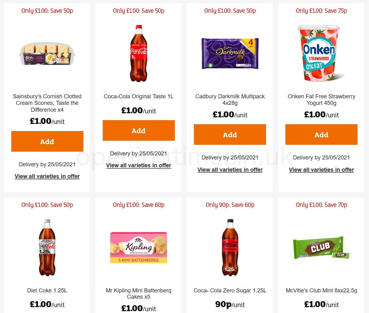 Sainsbury's Offers from 21 May