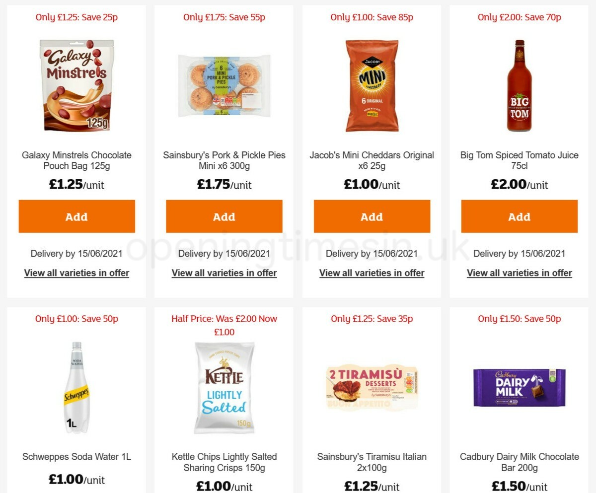 Sainsbury's Offers from 11 June