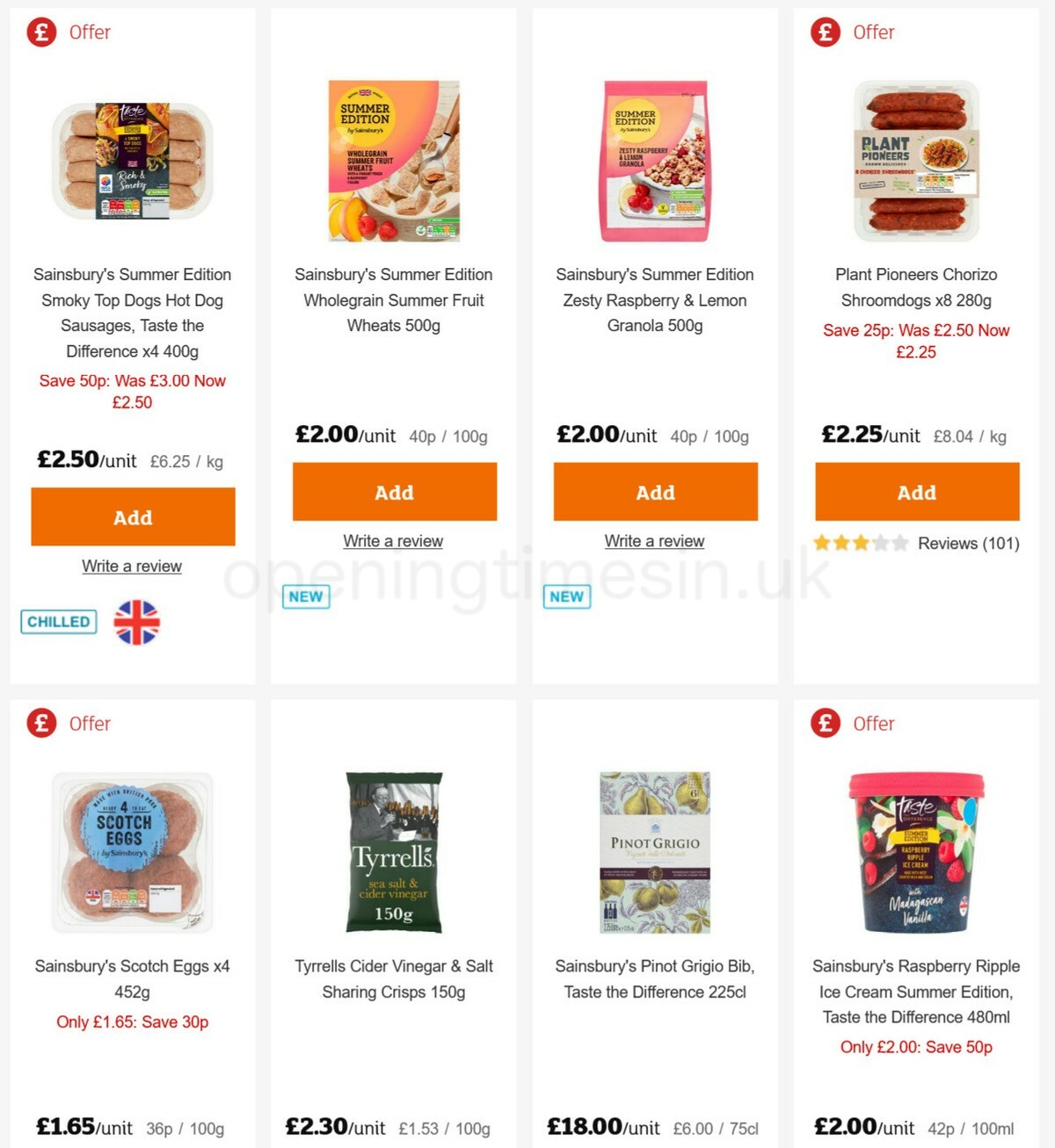 Sainsbury's Offers from 11 June