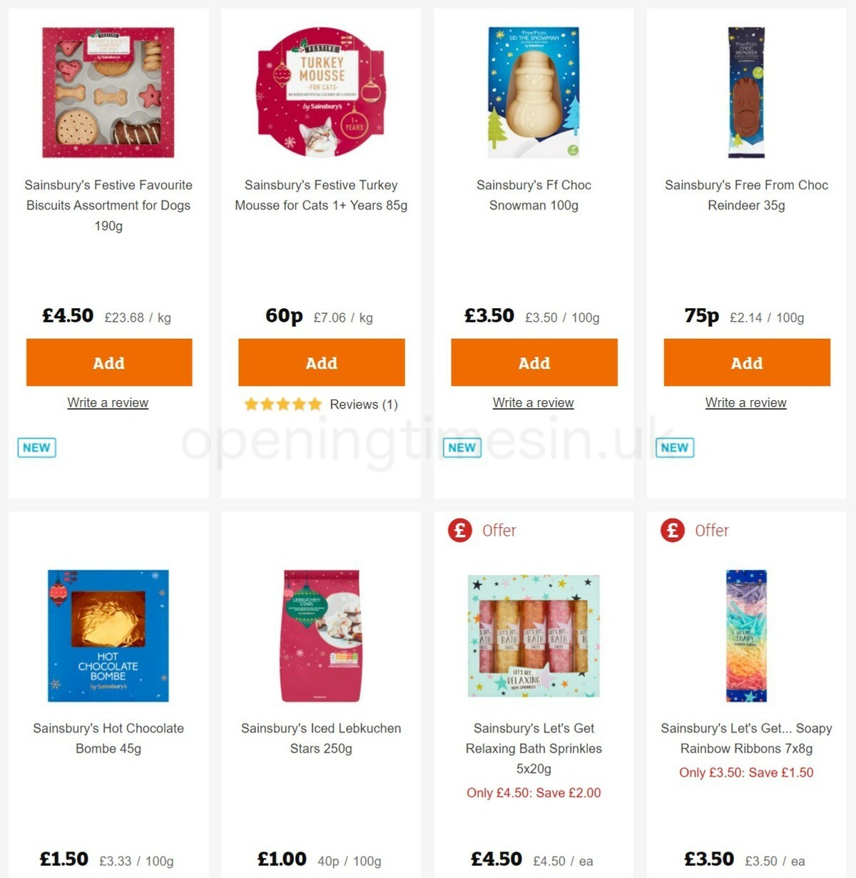 Sainsbury's Offers from 11 November