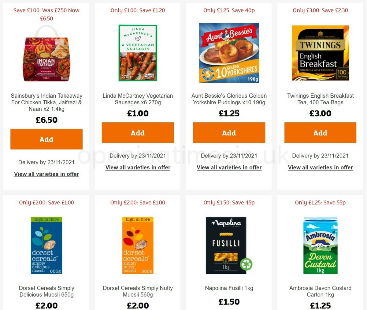 Sainsbury's Offers from 11 November