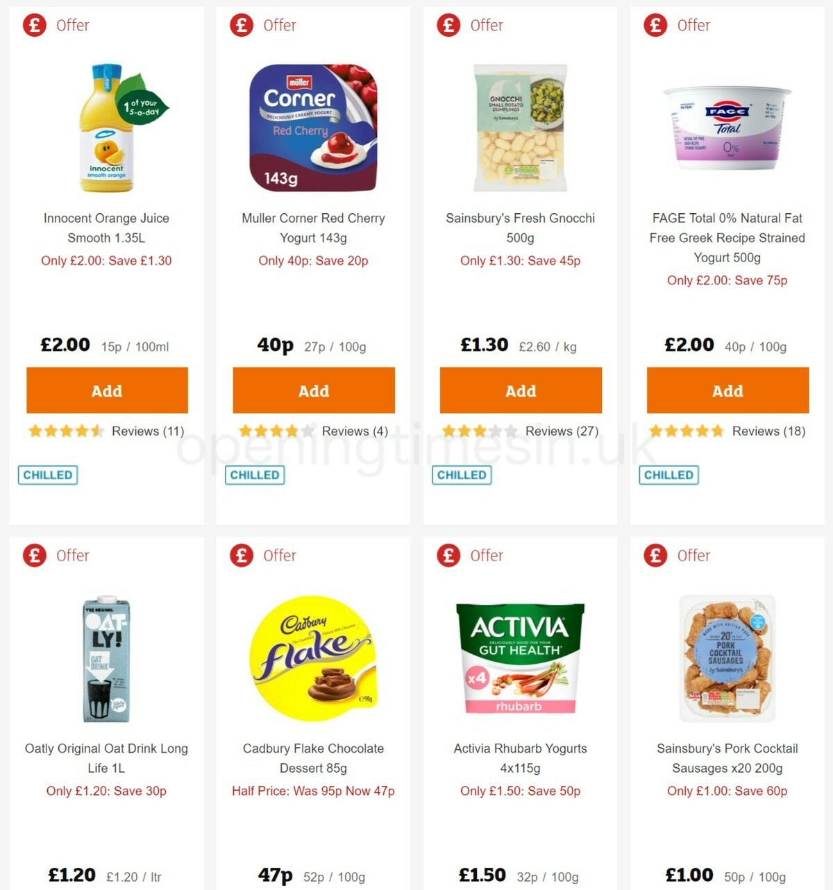 Sainsbury's Offers from 11 November