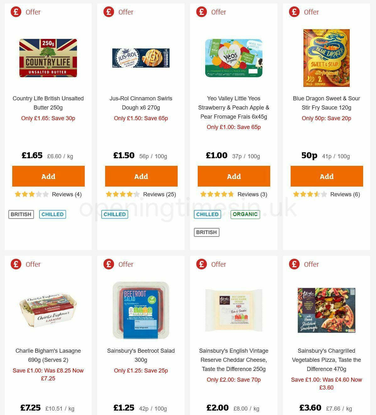 Sainsbury's Offers from 11 February