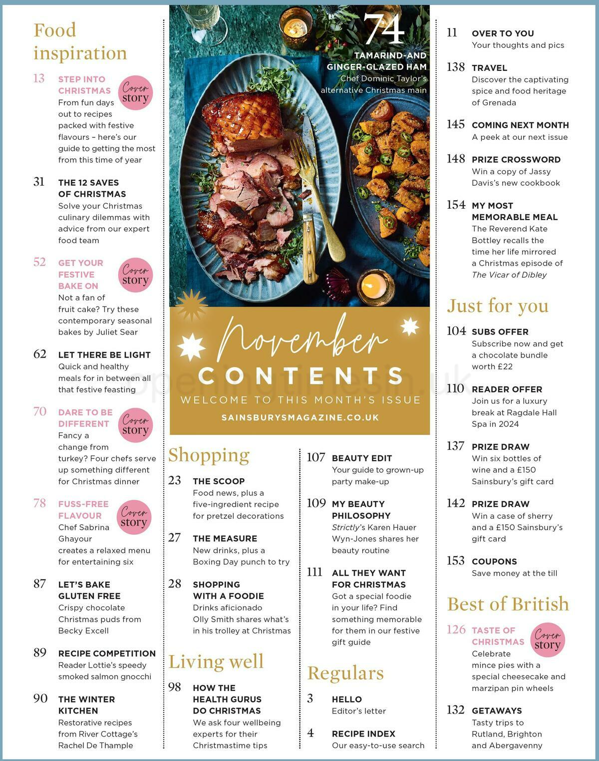 Sainsbury's Magazine November Offers from 1 November