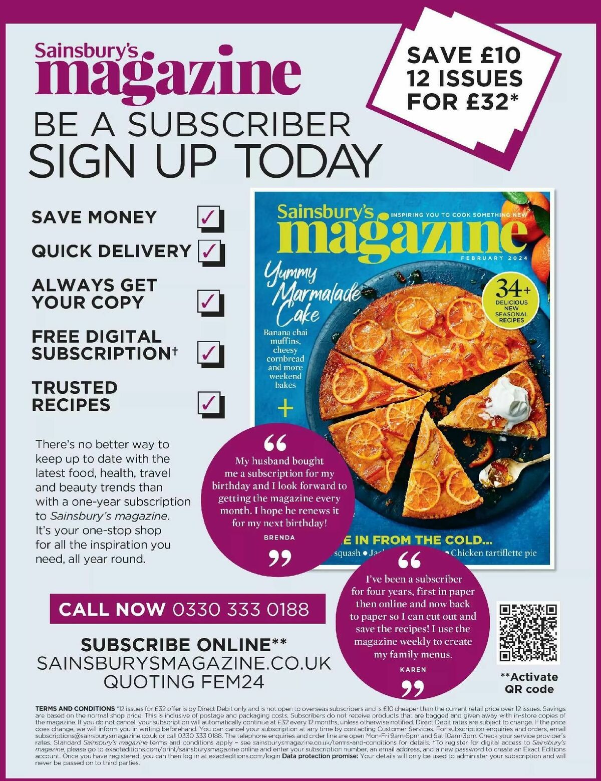 Sainsbury's Magazine February Offers from 1 February