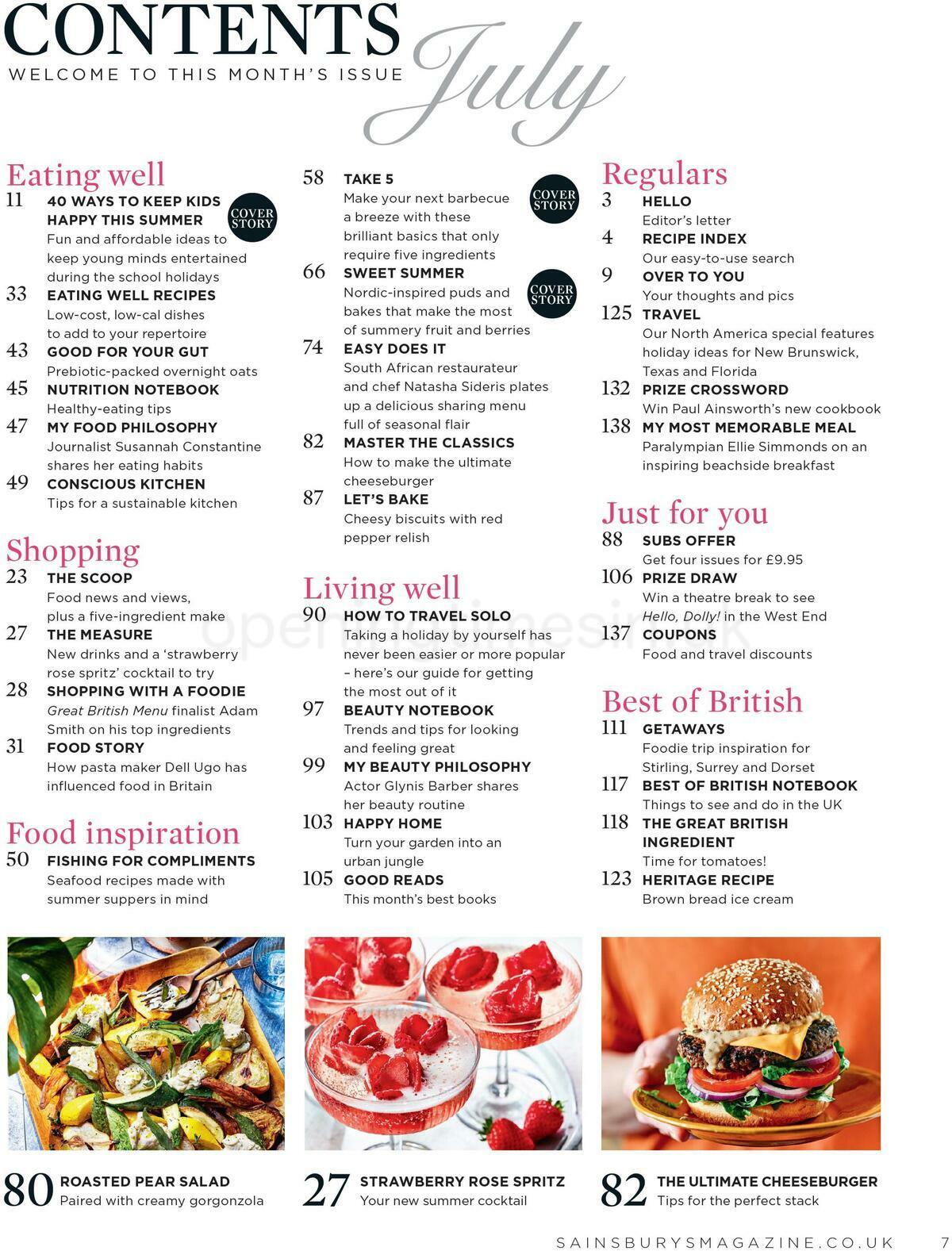 Sainsbury's Magazine July Offers from 4 July