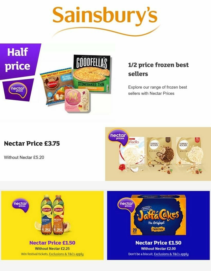 Sainsbury's Offers from 9 August