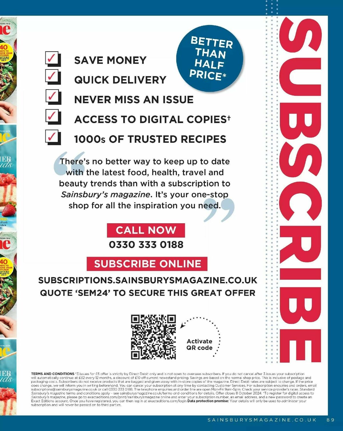 Sainsbury's Magazine September Offers from 2 September