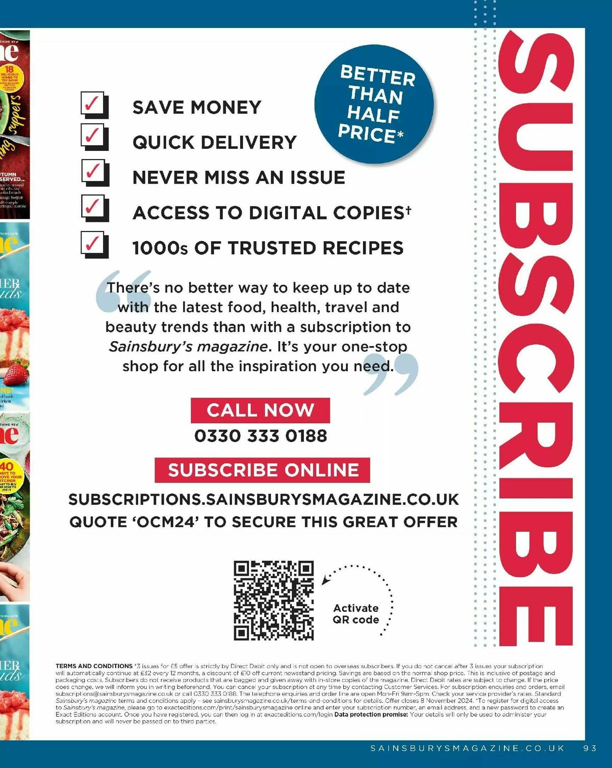 Sainsbury's Magazine October Offers from 1 October