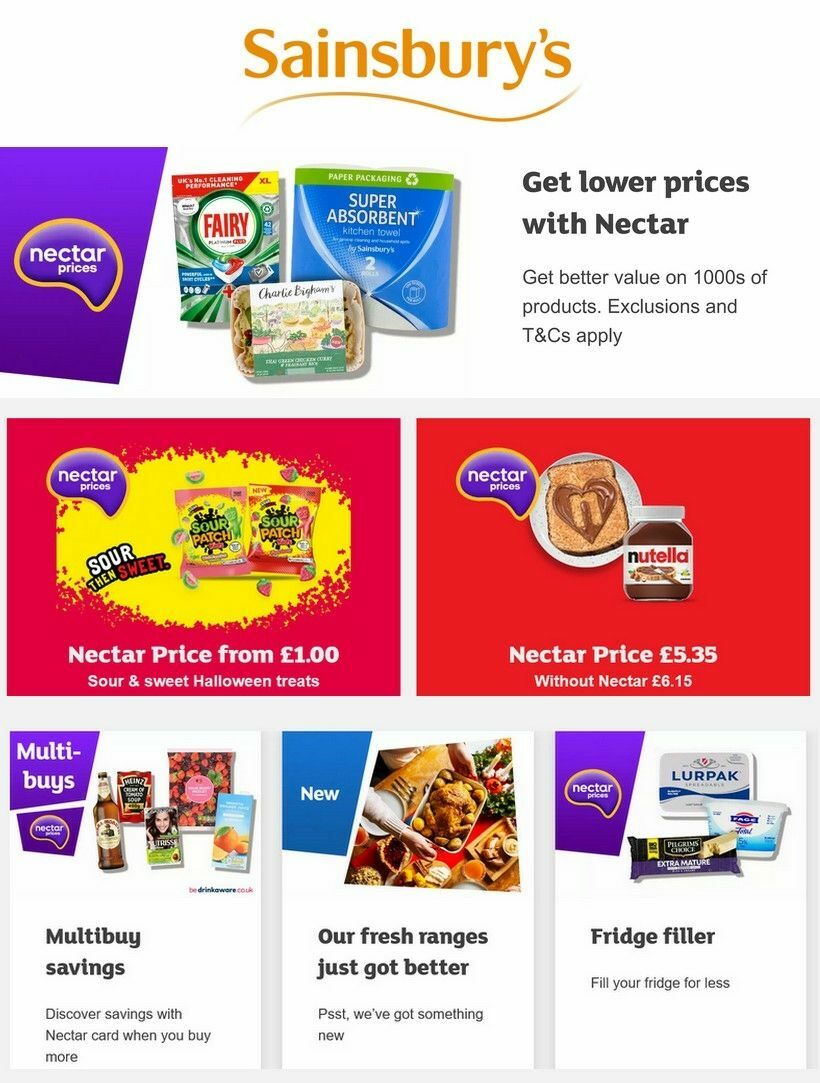 Sainsbury's Offers from 4 October