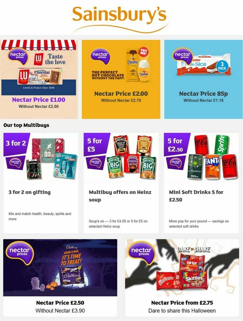 Sainsbury's Offers from 11 October