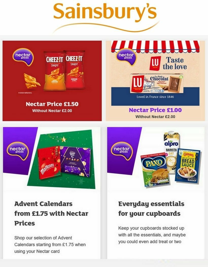 Sainsbury's Offers from 29 November