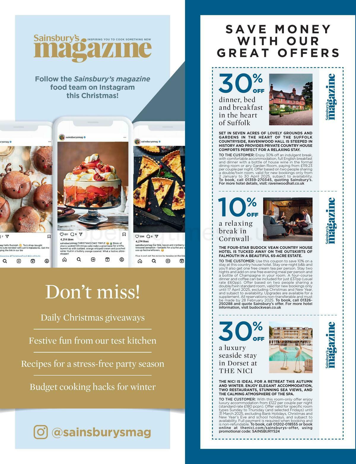 Sainsbury's Magazine December Offers from 1 December