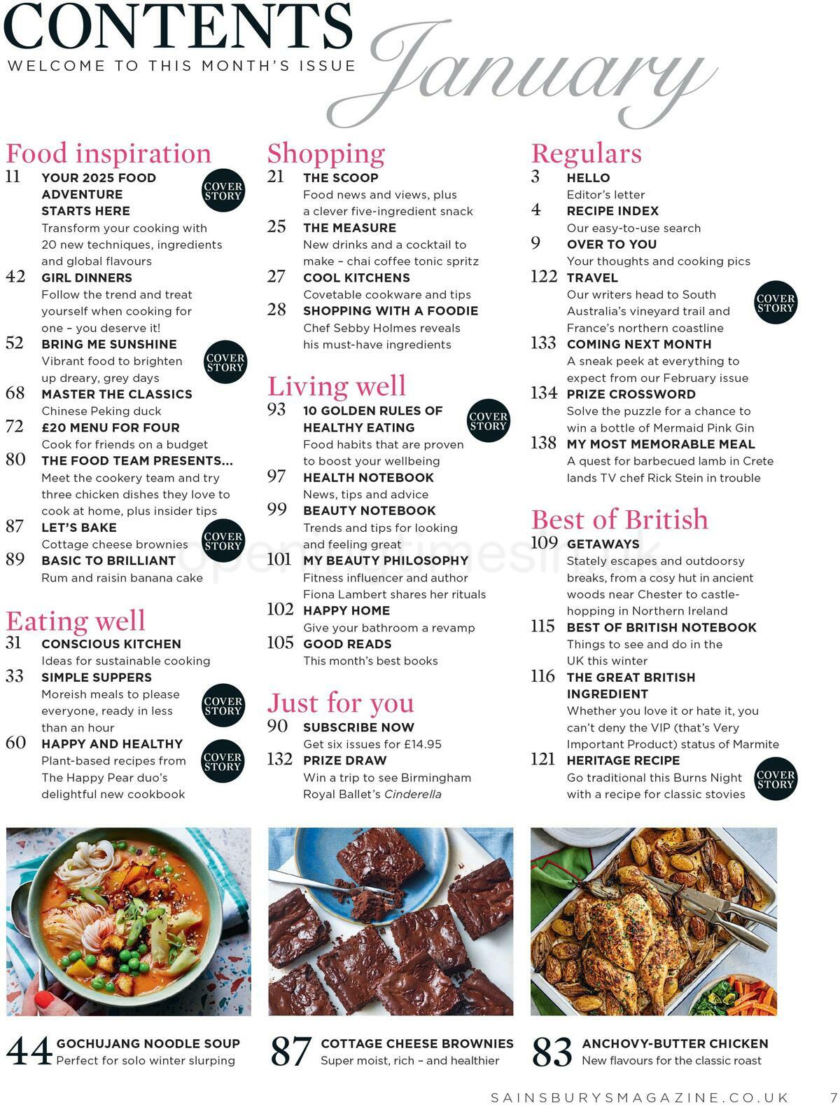 Sainsbury's Magazine January Offers from 1 January