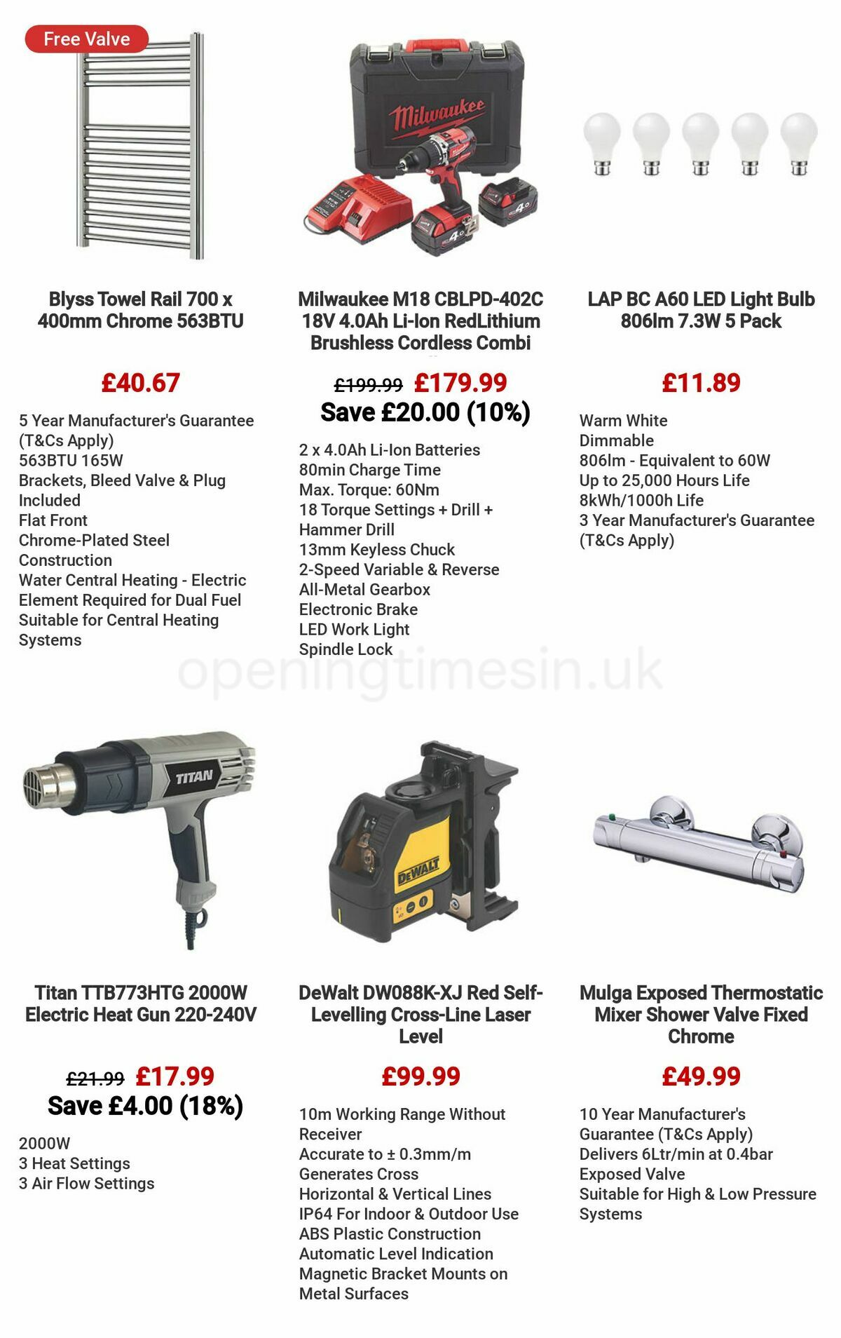 Screwfix Offers from 6 May