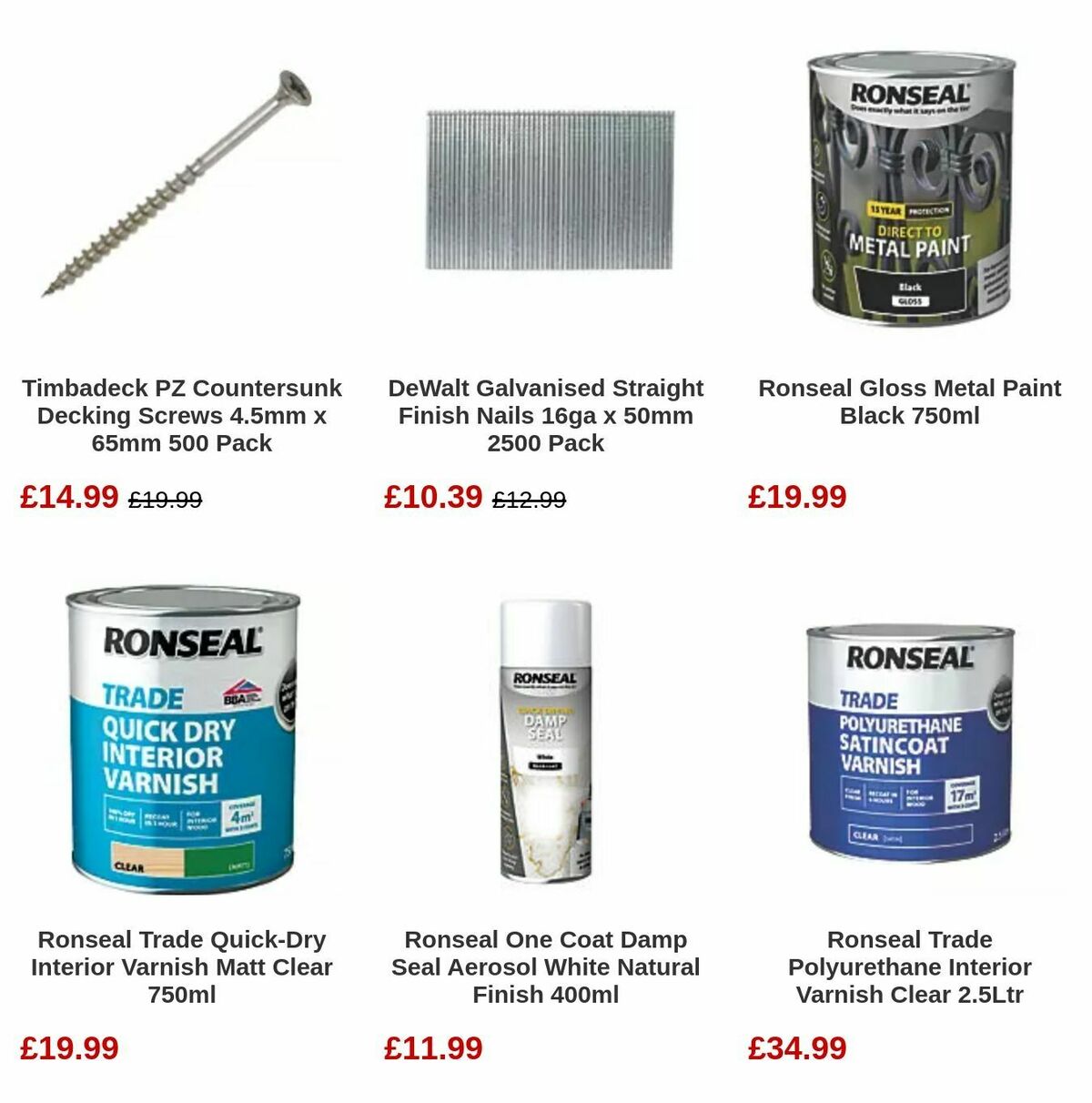 Screwfix Bank Holiday Offers from 1 May