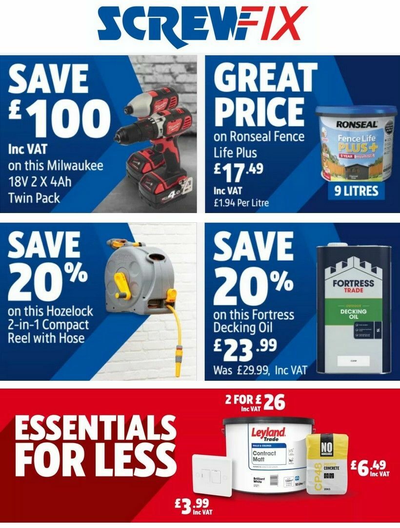 Screwfix Offers from 4 July