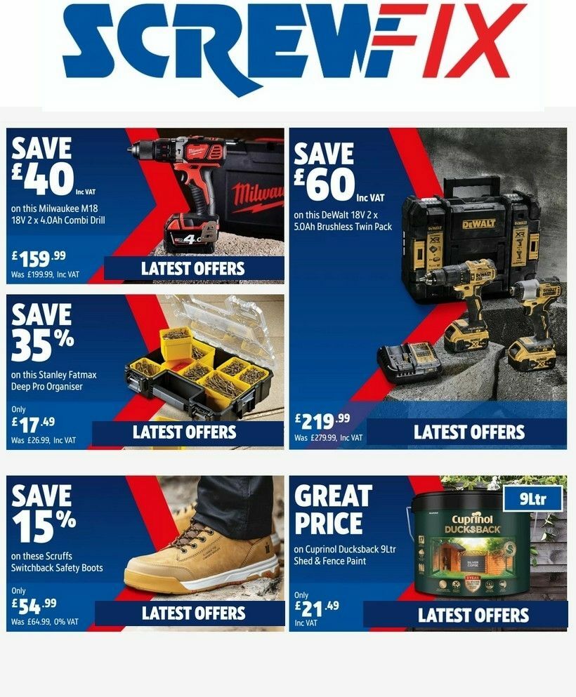 Screwfix Offers from 6 August