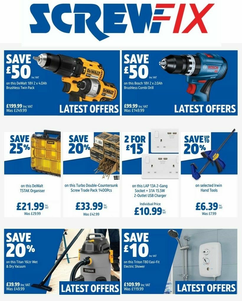 Screwfix Offers from 11 October