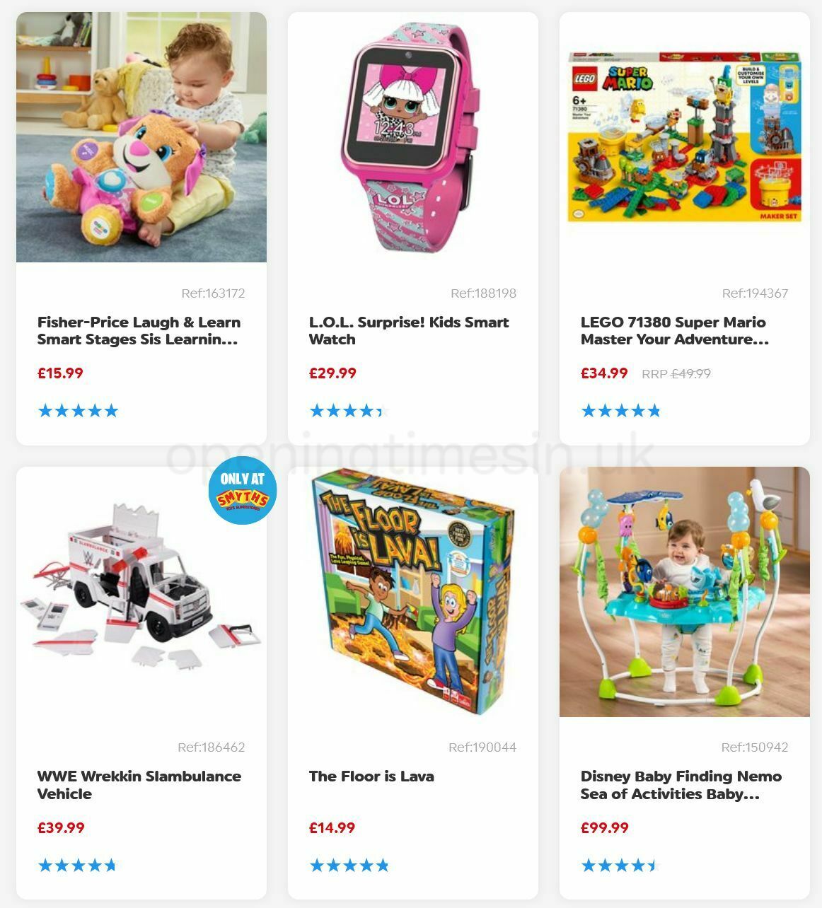 Smyths Toys Offers from 6 August