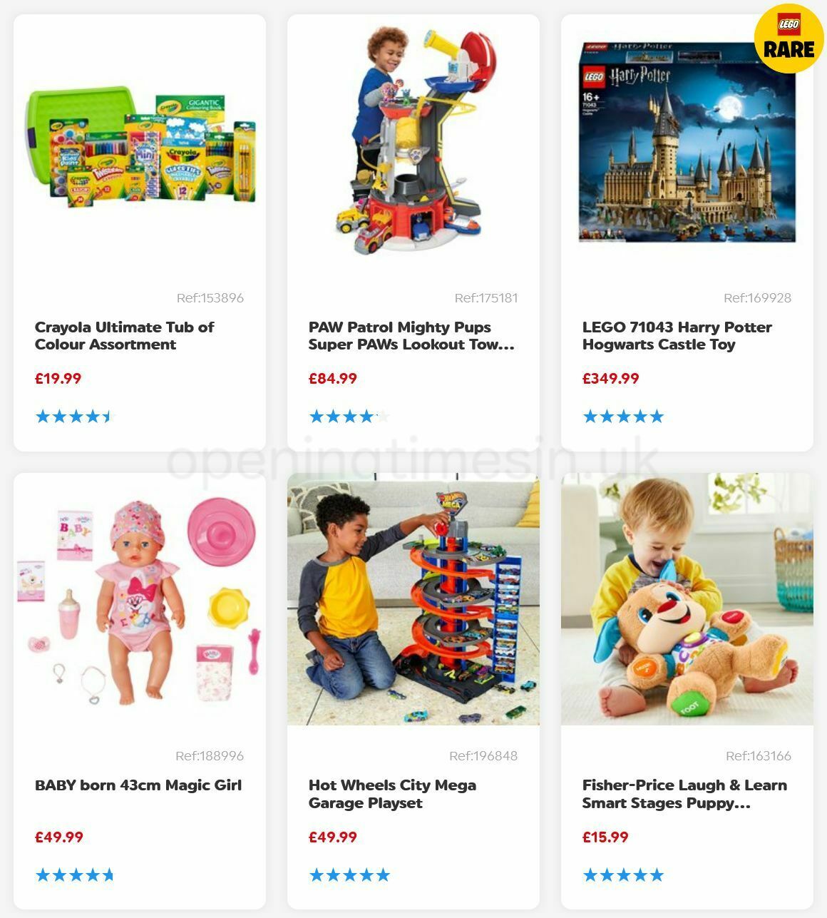 Smyths Toys Offers from 6 August