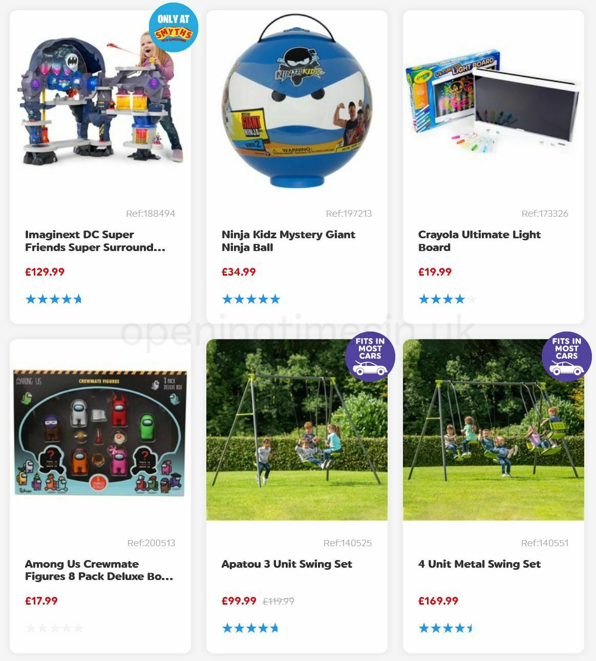 Smyths Toys Offers from 6 August