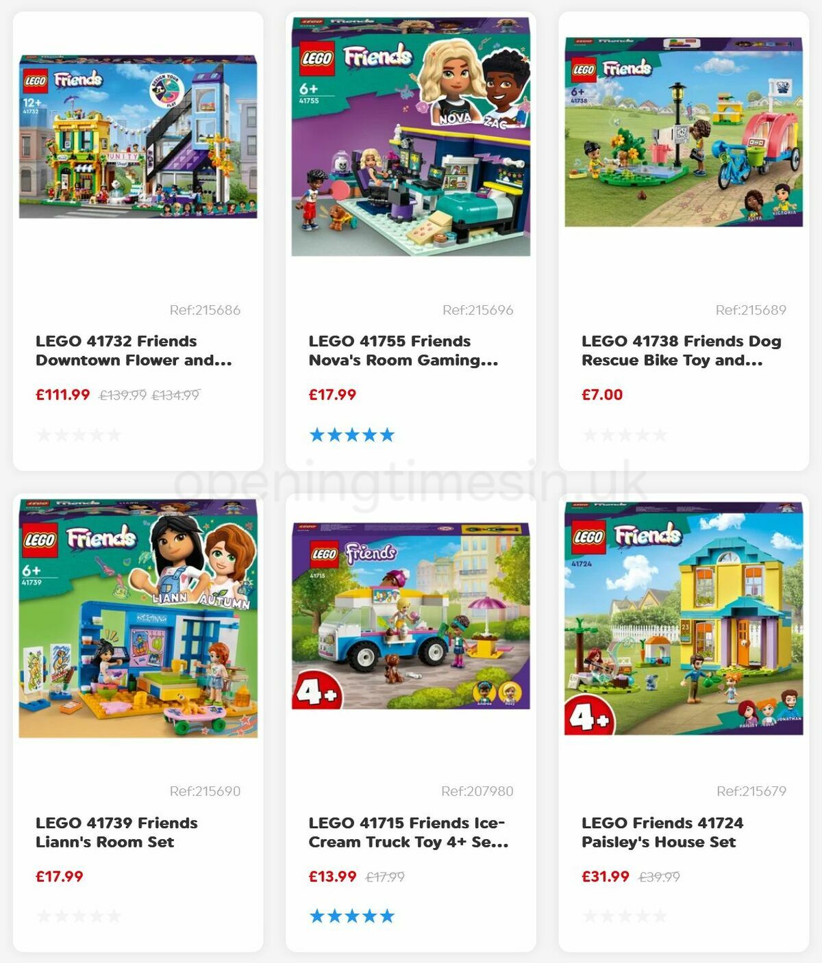 Smyths Toys New LEGO Friends Offers from 24 February