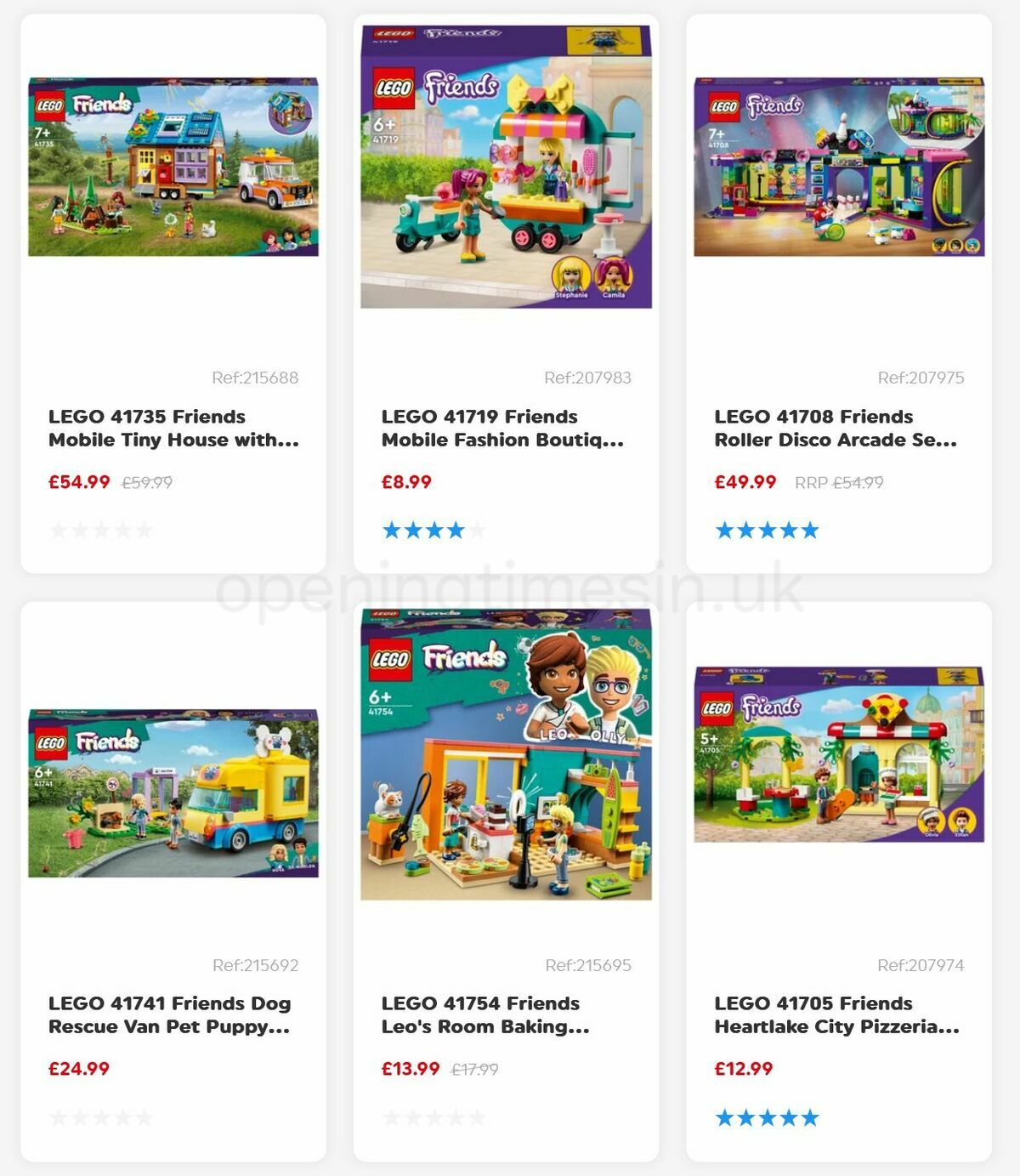 Smyths Toys New LEGO Friends Offers from 24 February