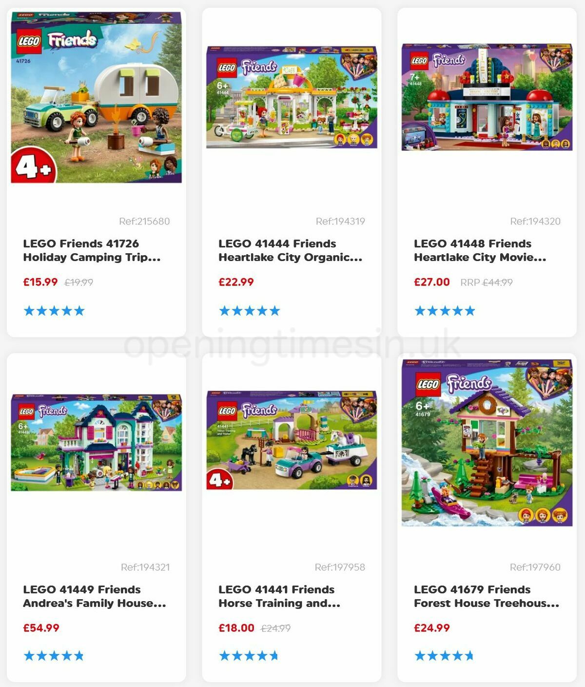 Smyths Toys New LEGO Friends Offers from 24 February