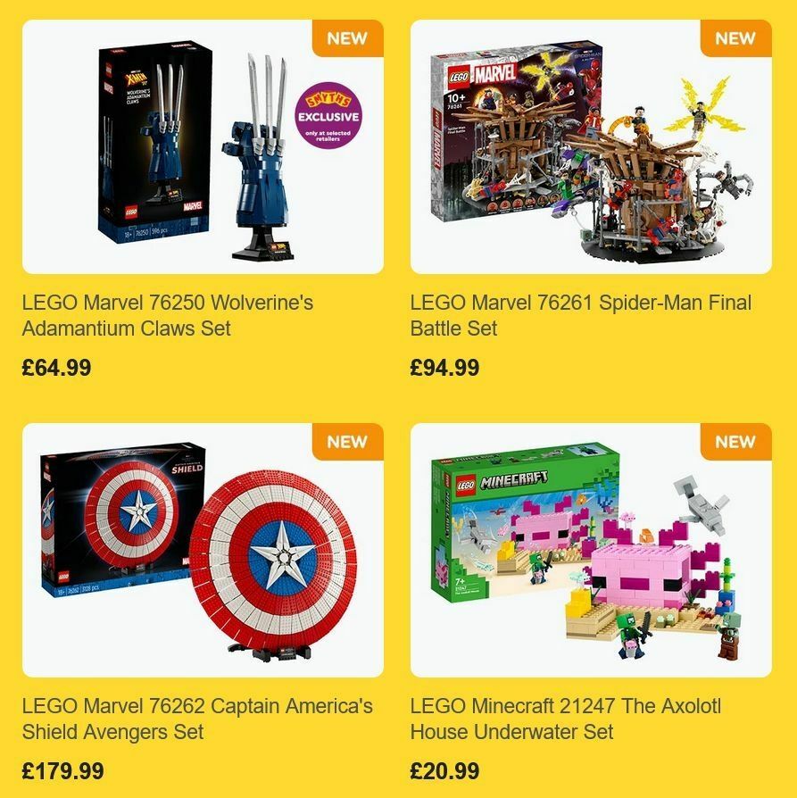 Smyths Toys LEGO New Arrivals Offers from 4 August