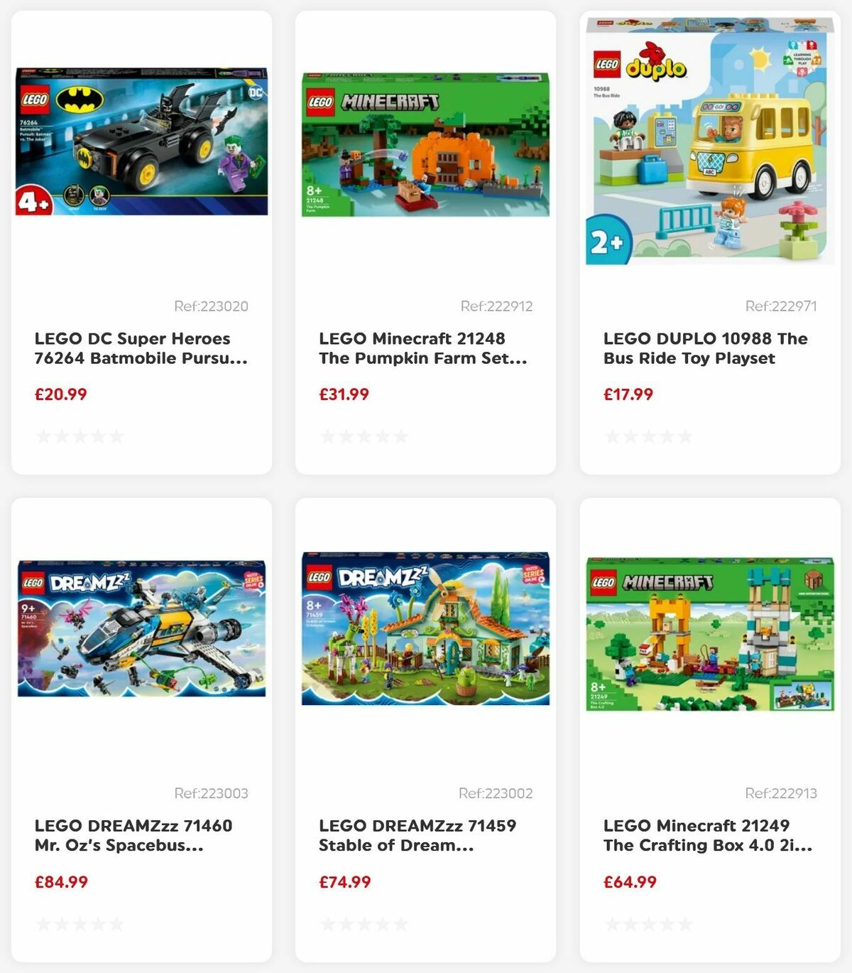 Smyths Toys LEGO New Arrivals Offers from 4 August