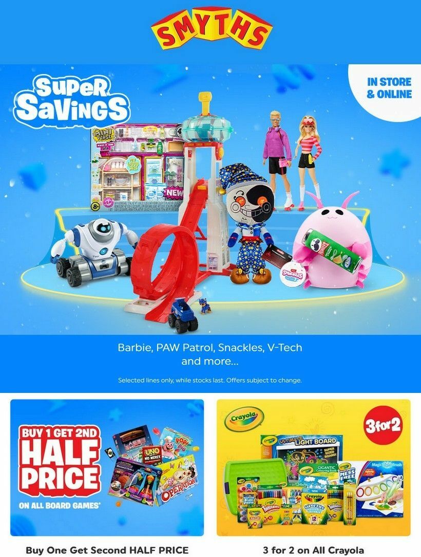 Smyths Toys Offers from 3 December