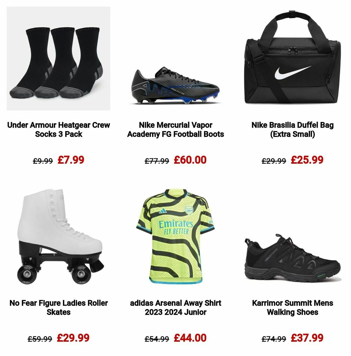 Sports Direct Offers from 1 December