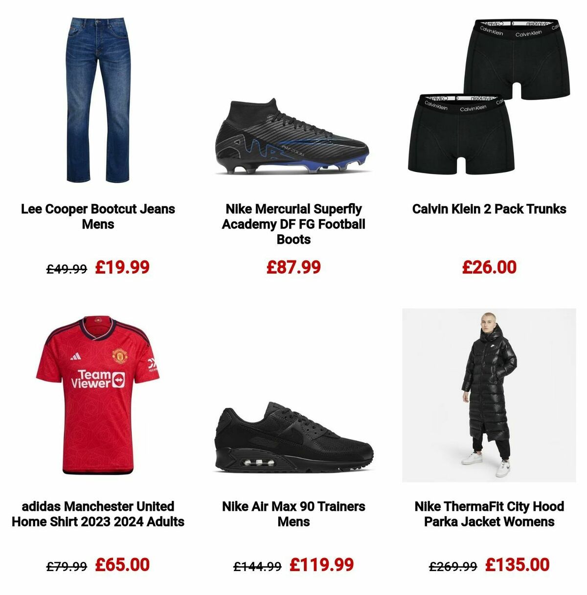 Sports Direct Offers from 1 December