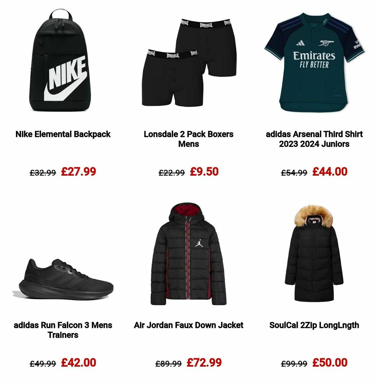 Sports Direct Offers from 1 December