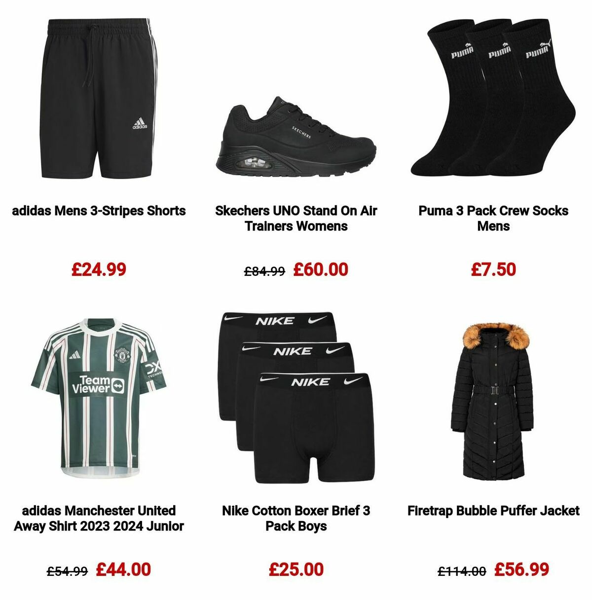 Sports Direct Offers from 1 December