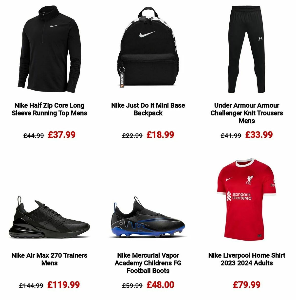 Sports Direct Offers from 1 December