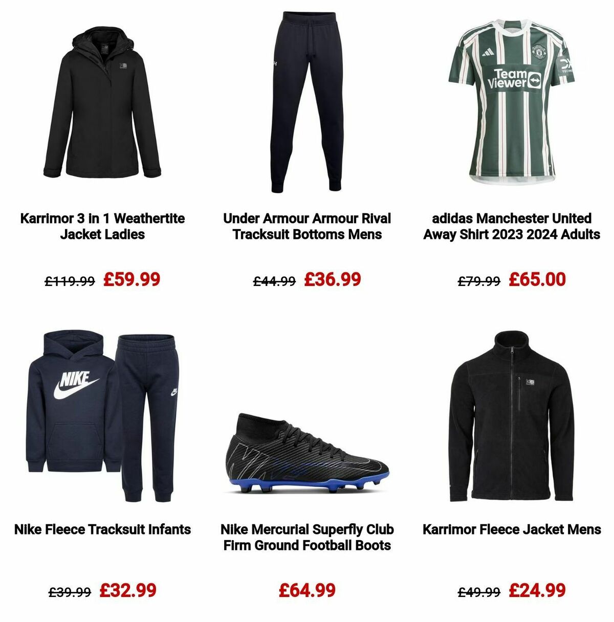 Sports Direct Offers from 1 December