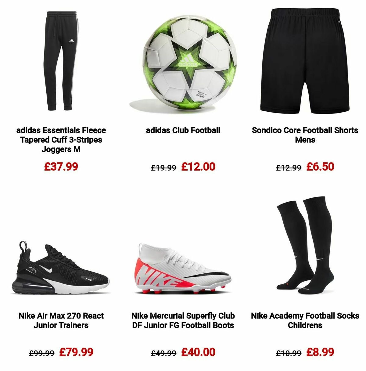 Sports Direct Offers from 1 December