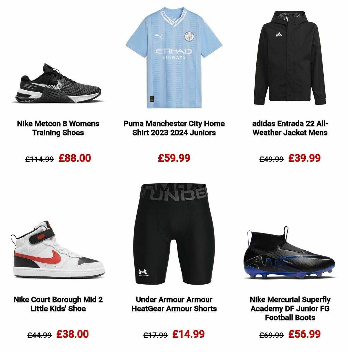 Sports Direct Offers from 1 December