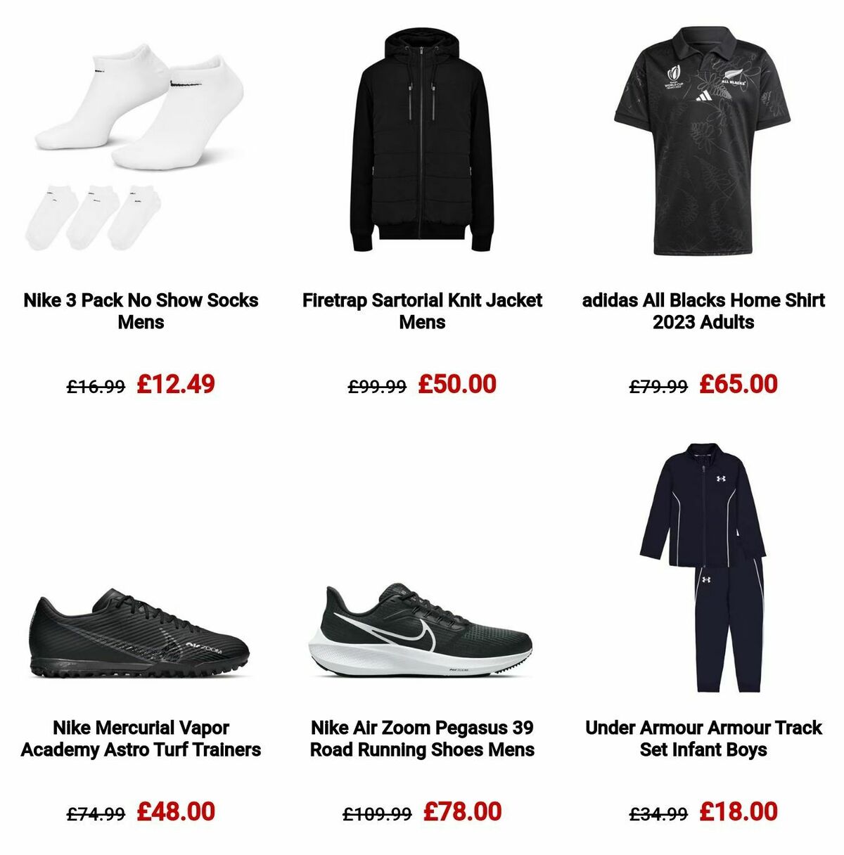 Sports Direct Offers from 1 December