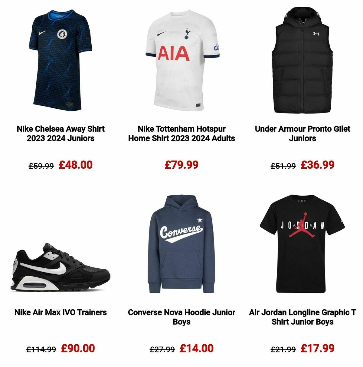 Sports Direct Offers from 1 December